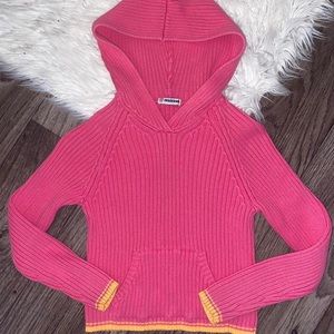 2000s Pink Ribbed Sweater